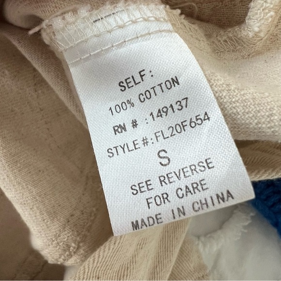 ⭐️SOLD⭐️Favlux Beige Button Front Mini Skirt Size Small Pockets Cotton Preppy - Picture 4 of 5